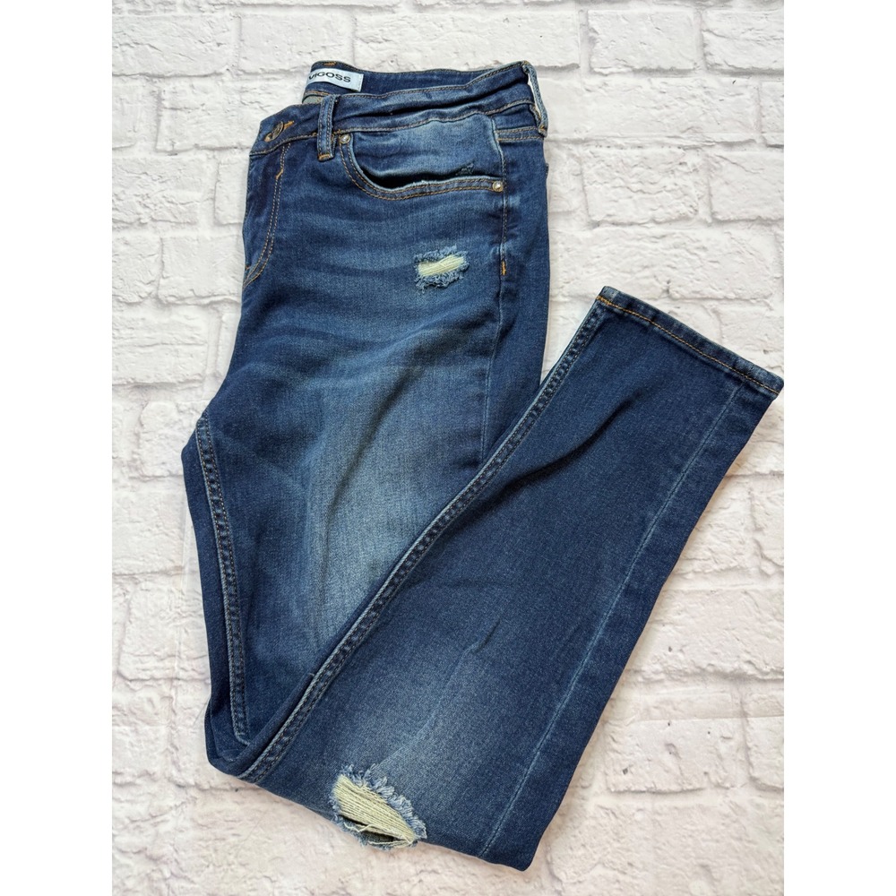 Vigoss‎ Thompson Tomboy Jeans Womens 30 Dark Wash Excellent Ripped Distressed
